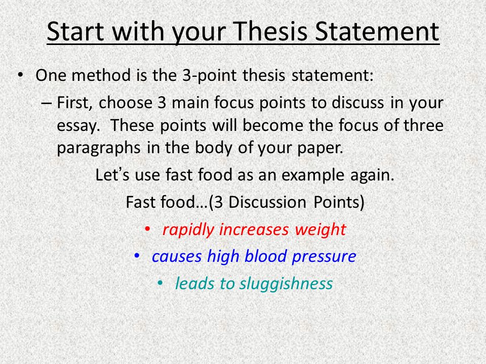 3 point thesis